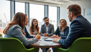 Créez votre société commerciale avec des entrepreneurs collaborant dans un bureau moderne.