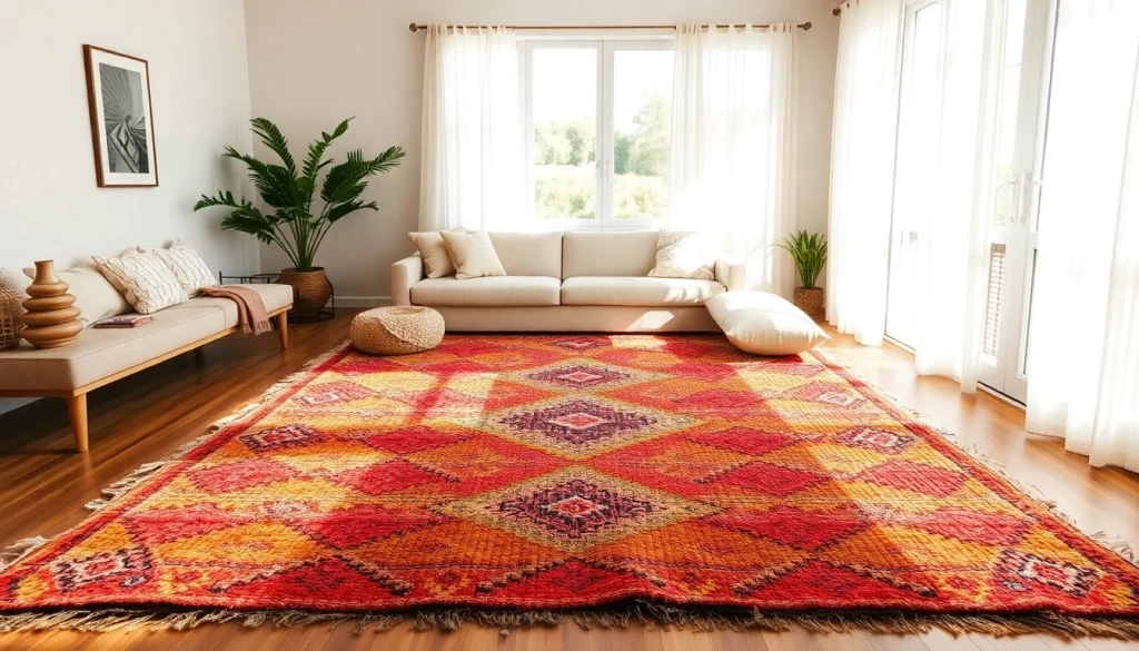 Transform your space with Moroccan Boucherouite Rugs, showcasing vibrant colors and unique patterns.