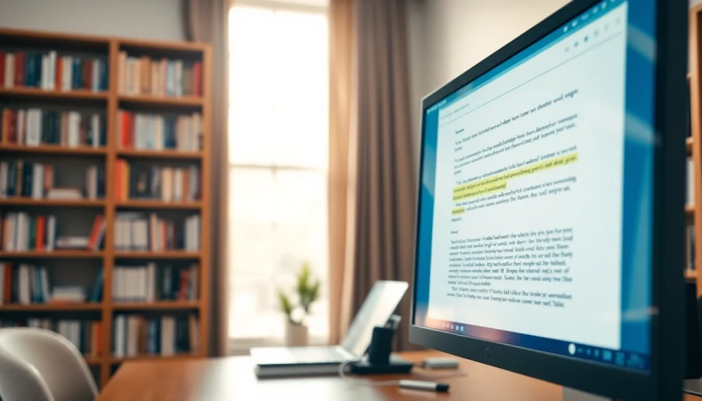 Using a plagiarism detector to check text originality in a professional setting.